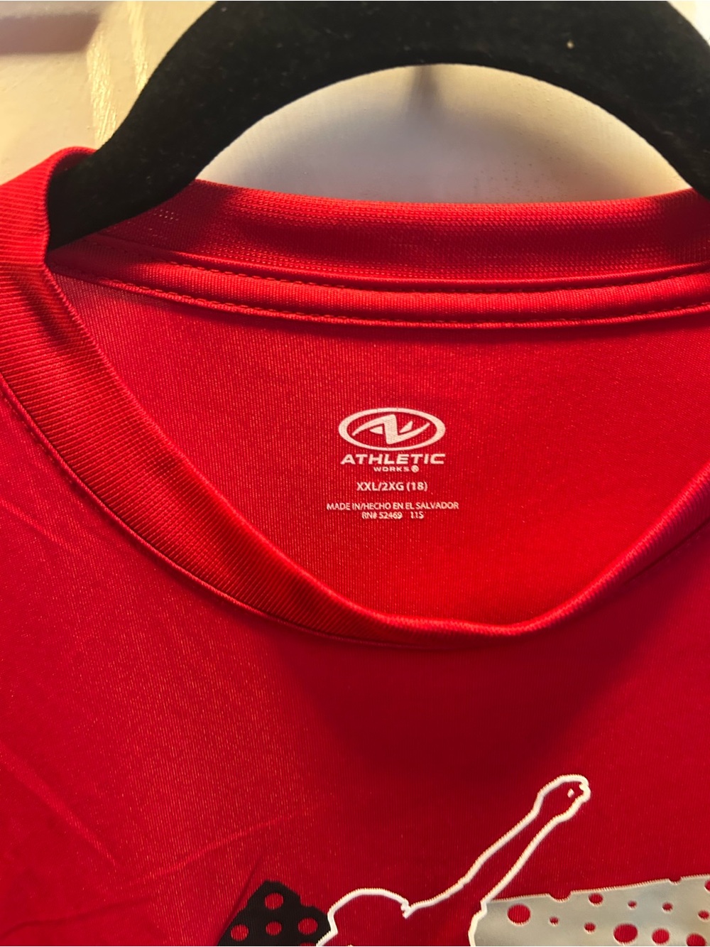 Athletic Works Red Performance Graphic Tee - Picture 2 of 2